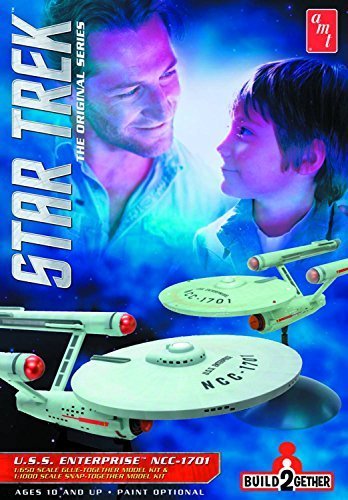 AMT Star Trek USS Enterprise Build2gether (1 glue & 1 snap) Model Kits (AMT913)