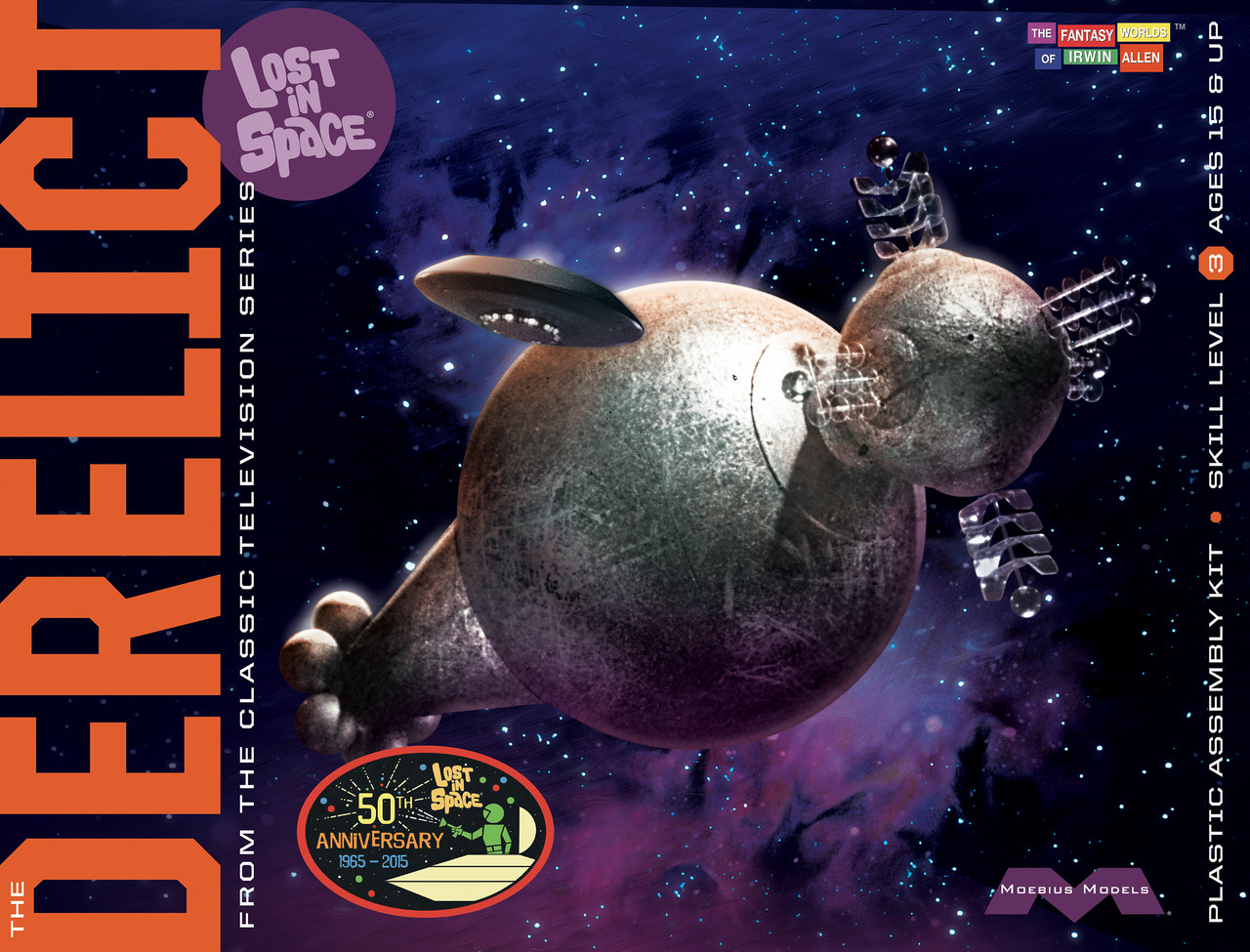 Moebius Irwin Allen Lost in Space TV Show Derelict & Jupiter 2 model kit 1 350 for sale online 