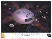 Lost in Space Jupiter 2 Print - Flight path of Impending Destruction - Ron Gross