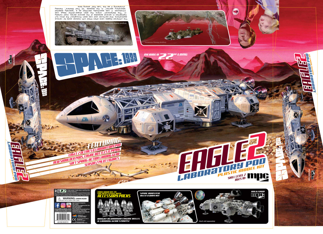 1/48 MPC/Round2 Space:1999 Eagle 2 with lab pod 22-inch kit #923
