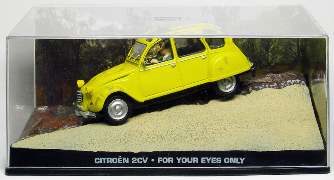 JAMES BOND 007 model film cars FOR YOUR EYES ONLY Citroen 2CV Lotus Peugeot 504 