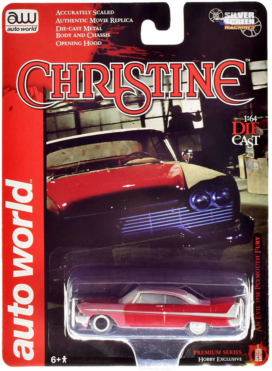 Christine 1958 Plymouth Fury Auto World Awss6401 1/64 Silver Screen Machines for sale online 