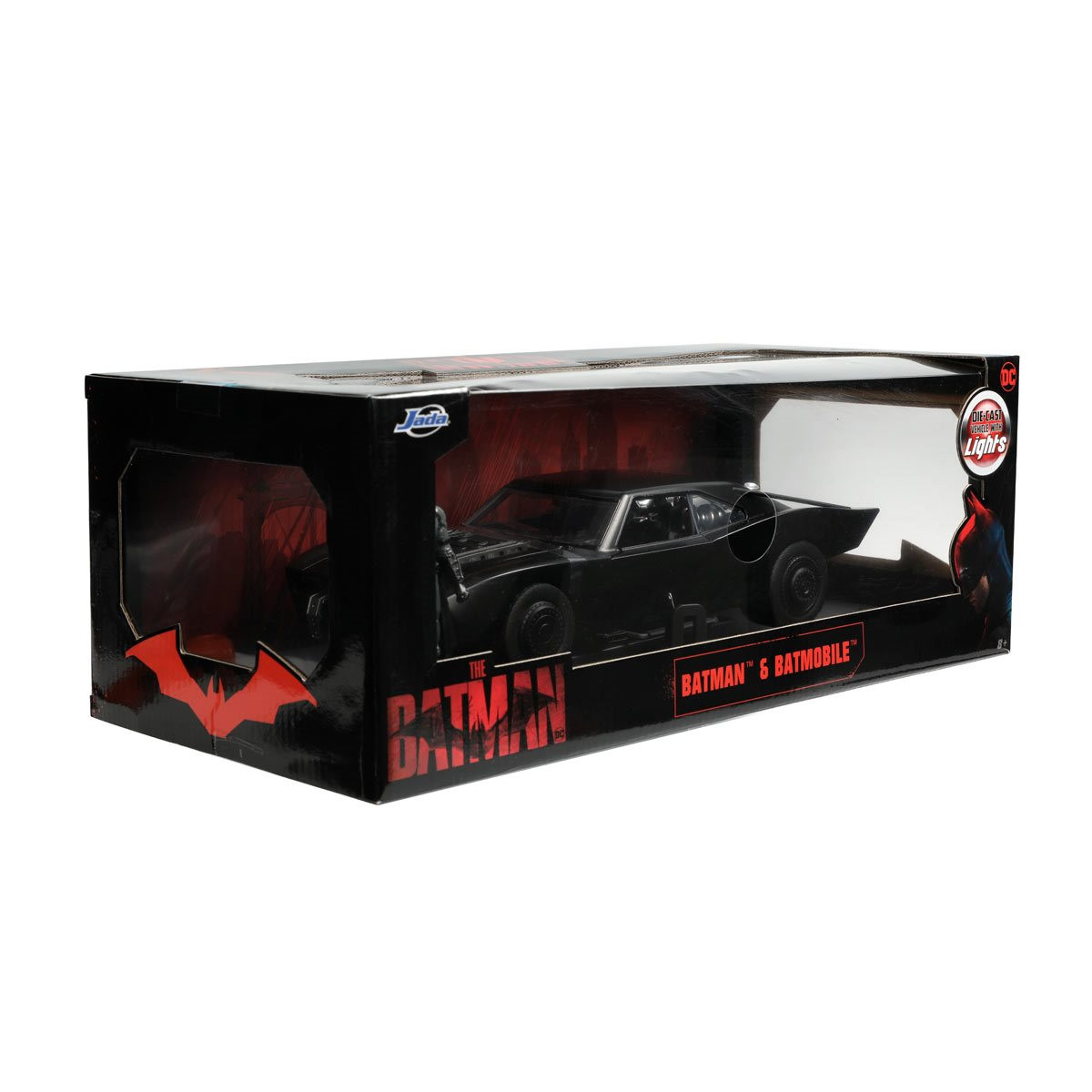 The Batman (2022) Batmobile & Batman, 1:18 Scale Vehicle w/ Figure Jada  32504