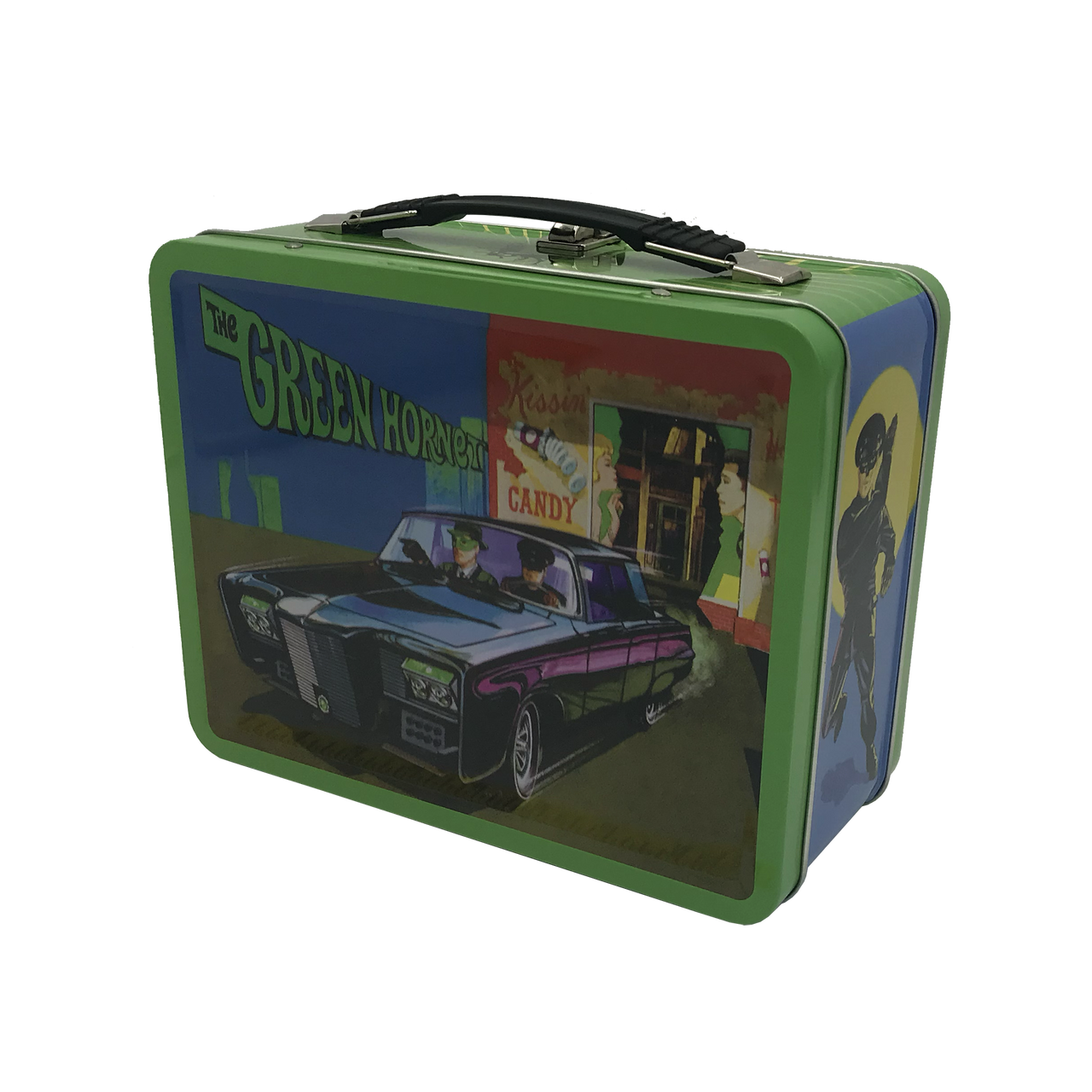 Green Hornet Tin Tote FabGear USA Classic Sci Fi Toys Collectibles green-hornet-tin-tote-fabgear-usa-classic-sci-fi-toys-collectibles