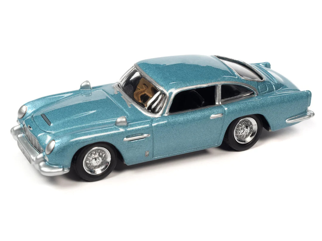 Johnny Lightning - 1966 Aston Martin DB5 1/64 Scale DieCast - Caribbean  Pearl