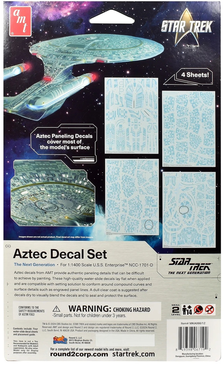 塗料・工具　1/1400 U.S.S.エンタープライズ NCC-1701-D用 アズテックデカールセット 「新スター・トレック」 [MKA066] Amazon | AMT 新スター・トレック U.S.S.エンタープライズ NCC