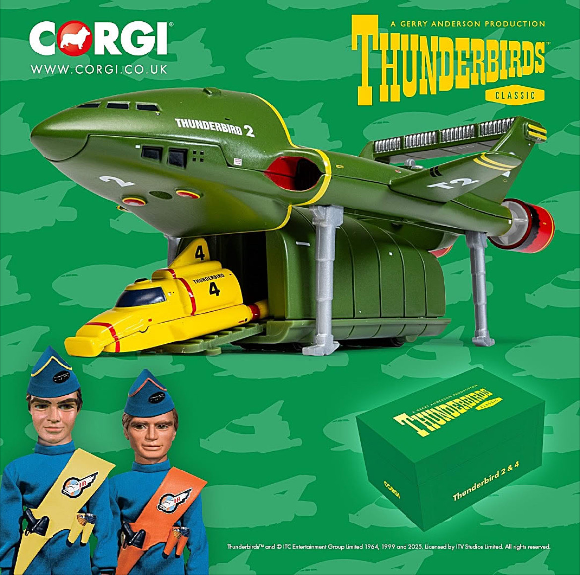 Corgi Thunderbirds 2 and 4 diecast model