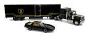 Knight Rider - 1/43 Scale Diecast of K.I.T.T. and the Knight Industries General Tractor W/ Trailer