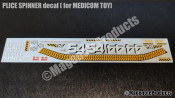 Blade Runner - Police Spinner Decal 2021 Update for Medicom Toy