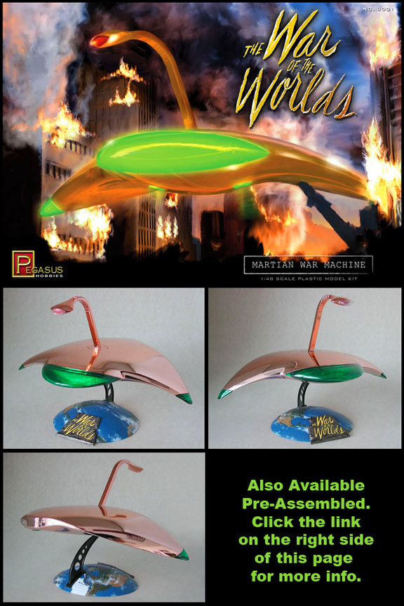 Pegasus 9001 War of the Worlds Martian War Machine 1/48 Scale Plastic Model Kit 