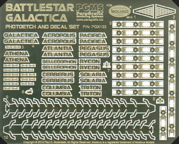Battlestar Galactica Photoetch & Decal Set (PGX133)