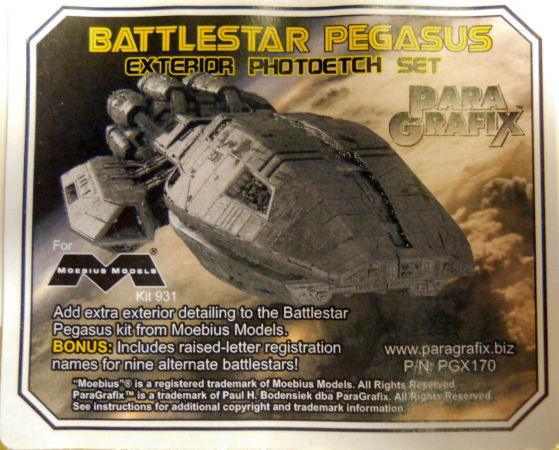 PGX170 Moebius Models Galactica Battlestar Pegasus Exterior Photoetch Set 