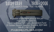 Barry Gray Centenary Commemorative Lapel Pin