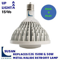 LED METAL HALIDE RETROFIT LUNERA SN-VU-E26-150W-50W-3500-G2