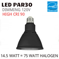 PAR30 LED LIGHT BULB GREEN CREATIVE 14.5PAR30G4DIM/930SP15/B