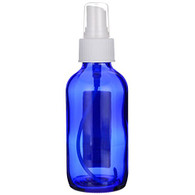 1oz Cobalt Blue Glass Bottle with White Mist Sprayer - Pack of 1