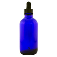 4oz Cobalt Blue Glass Bottle with Dropper - Pack of 1