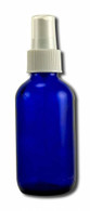 4oz Cobalt Blue Glass Bottle with White Fine Mist Sprayer Atomizer - Pack of 4