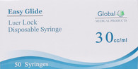 Easy Glide 30mL Luer Lock Syringe No Needle - Pack of 50