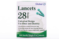 Global 28g Lancets - Box of 100