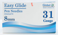 Global Pen Needles - 31g x 8mm - Box of 100