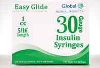 Easy Glide 1cc Insulin Syringe - 30g x 5/16" - Box of 100
