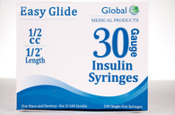 Easy Glide 1/2cc Insulin Syringe - 30g x 1/2" - Box of 100