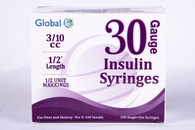 Easy Glide 3/10cc Insulin Syringe - 30g x 1/2" - Box of 100