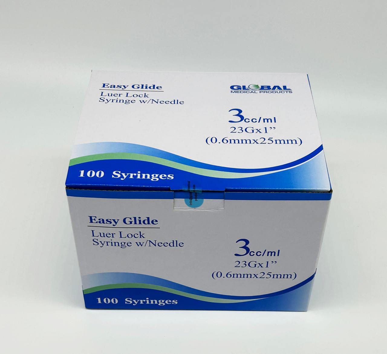 Easy Glide 3ml Syringes with 23g x 1 Hypodermic Needles - Box of 100