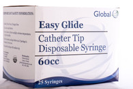 Easy Glide 60mL Catheter Tip Syringe No Needle - Pack of 25