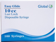Easy Glide 10/12mL Luer Lock Syringe No Needle - Pack of 100