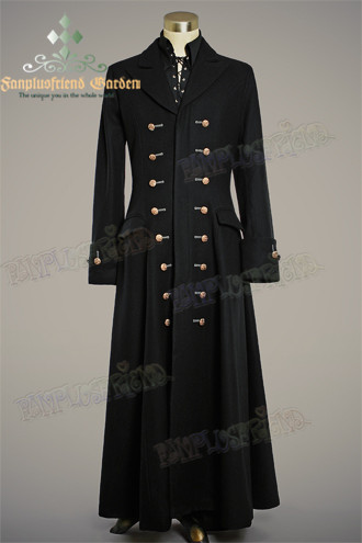 Victorian Elegant Gothic For Man, Thick Wool Buttons Ornamental Coat ...