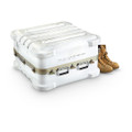 Used Half-open U.S. Military Container, White
Opens in the middle. 28 x 28 x 19"h., 37 1/2 lbs. 14,869-cu. in. capacity
