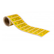 Safety Electrical Connection Do Not Remove - 250 Roll SAV (75 x 25mm)