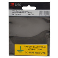 Safety Electrical Connection Do Not Remove - Pack of 25 SAV (75 x 25mm)
