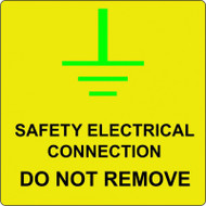 Safety Electrical Connection Do Not Remove - Pack of 25 SAV (75 x 75mm)