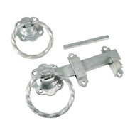 160mm 6" Ring Gate Latch - Twisted - Hot Dipped Galvanised