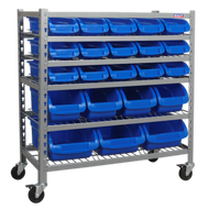 Sealey Mobile Bin Storage System With 22 Bins