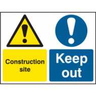 Construction Site Keep Out Sign - Correx (600 x 450mm)