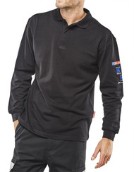 Click Arc Compliant Long Sleeve Polo Shirt - Navy