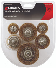 Abracs 6pc Spindle Mounted Wire Brush Pack