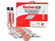 Fischer 2200pk 2.8 x 75mm Ring Nails Bright and 2pk Fuel