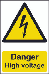 Danger High Voltage PVC Sign (200 x 300mm)