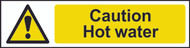 Caution Hot Water PVC Sign (200 x 50mm)