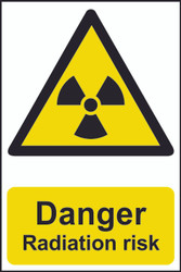 Danger Radiation Risk PVC Sign (200 x 300mm)