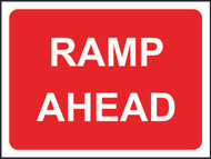 Ramp Ahead Temporary Road Sign