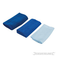 Silverline Microfibre Cloth Cleaning Set 3 Pack