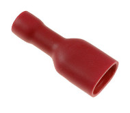 Fully Insulated Red Female Spade Connectors (Bag Of 100)