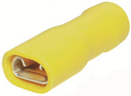 Fully Insulated Yellow Female Spade Connectors (Bag Of 100)