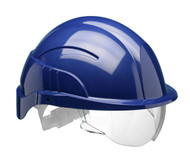 Vision Plus Safety Helmet Blue With Integrated Visor